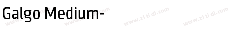 Galgo Medium字体转换